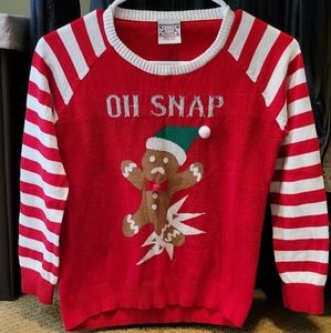Gingerbread Christmas Sweater Girls size L (10-12)